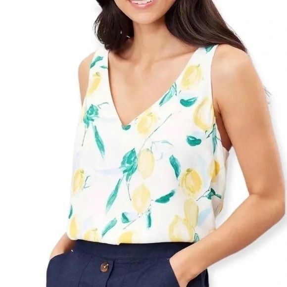 Joules Kyra Lemon Blouse Tank Top US10 NWT - Picture 1 of 5